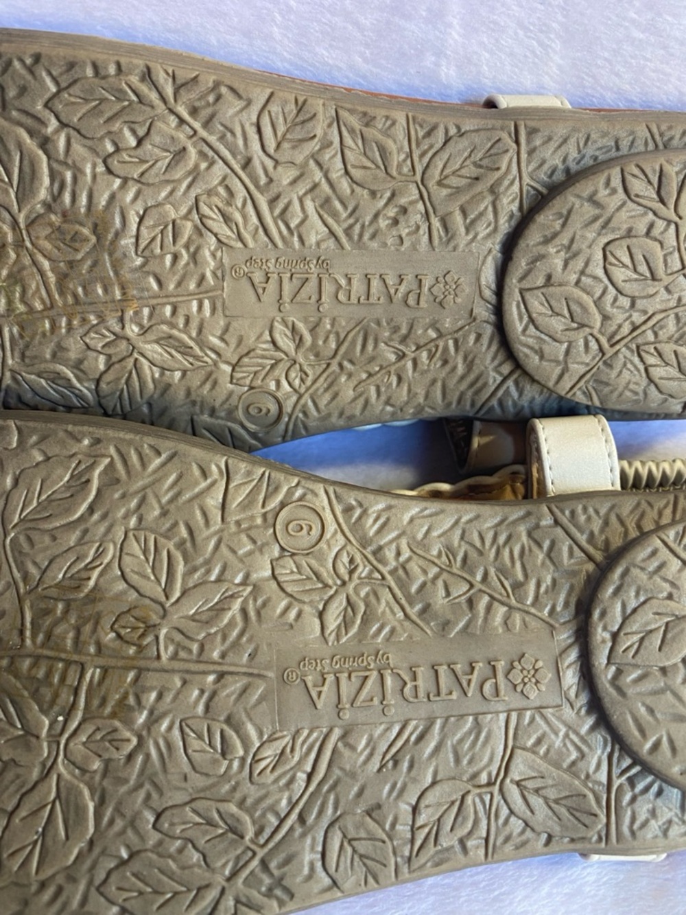 Patrizia Pepe Brown Footbed Sandals with Cream Braided Straps - Picture 5 of 6